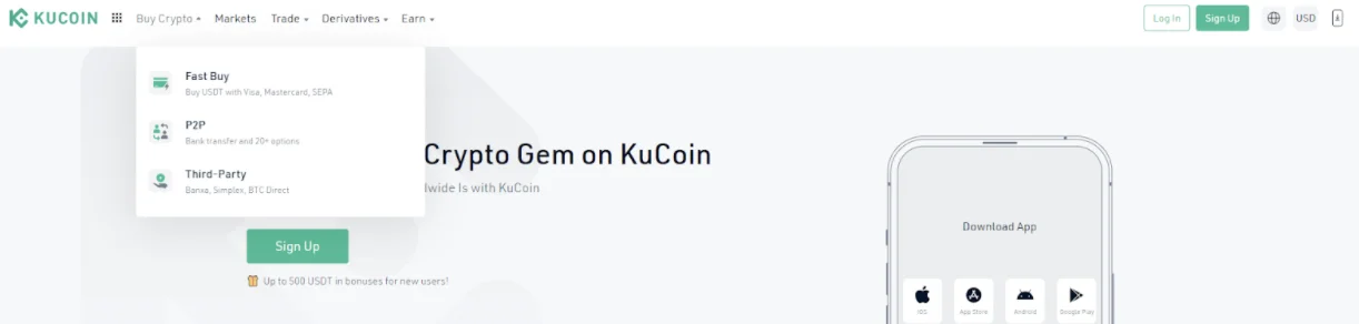 Fiat Buy on KuCoin