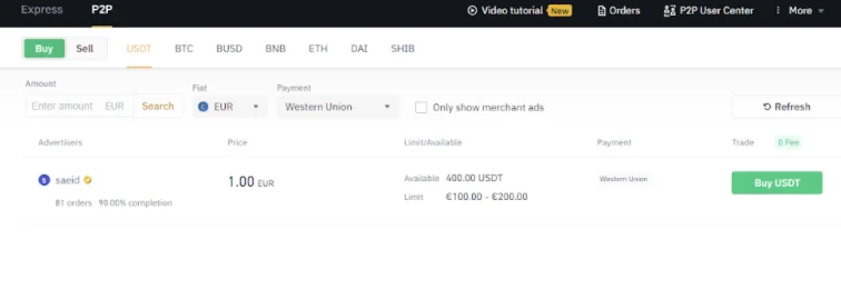 Buy crypto p2p on Binance