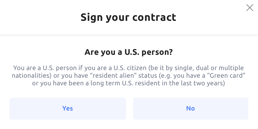 Sign your contract US persons