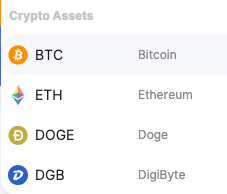 list of crypto assets for loans