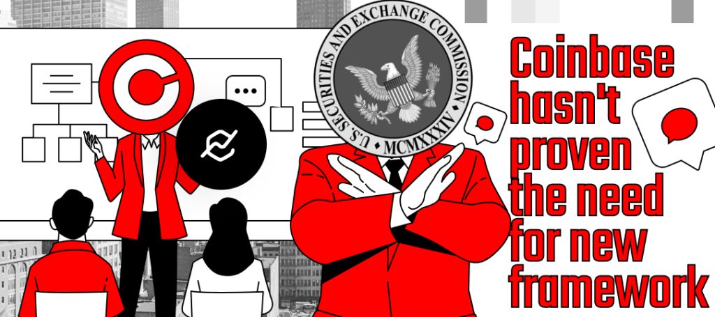 SEC says Coinbase hasn’t proven the need for new framework