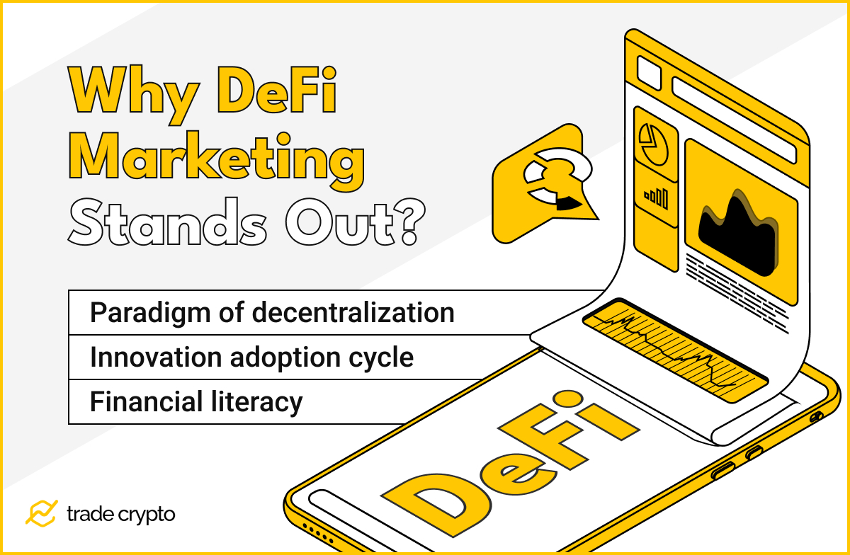 Why DeFi marketing stands out?
Paradigm of decentralization
Innovation adoption cycle
Financial literacy
